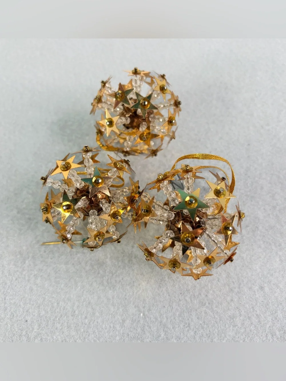 Atomic Starburst Cluster Star Copper Beaded Pushpins Christmas Ornament Vintage